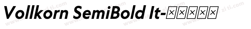 Vollkorn SemiBold It字体转换